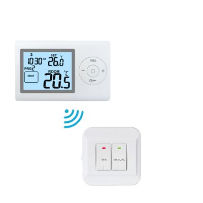 Anti-flammable PC ABS Material Boiler Room Thermostat 2*AAA Battery Powered for Optimal Temperature Control