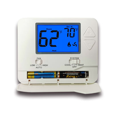 Riseem 24V PTAC Units Wired Non Programmable Thermostat Compatible With 2H1C Heat Pump Without Auxiliary Or Emergency Heat Ensuring HVAC Operation