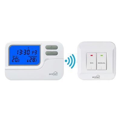 230V Anti Flammable PC ABS Wireless Boiler Programmable Heating Thermostat Featuring Temperature Ranges 0°C To 35°C In 0.1°C Increments For HVAC System Integration