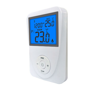 Underfloor Heating Systems Compatible Underfloor Heating Room Wired Thermostat 230V White Blue Backlight Temperature Controller