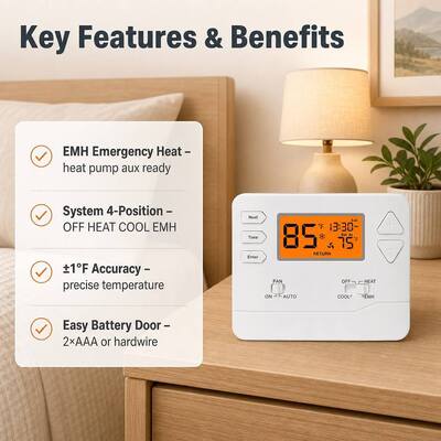 Riseem STN625 Industrial Heat Pump Programmable 5/1/1 Industrial Cooling Thermostat