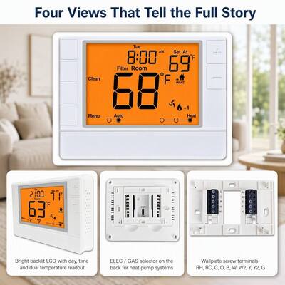 Hotel and House Heating Made Convenient Electronic Room Coiiwsei Thermostat