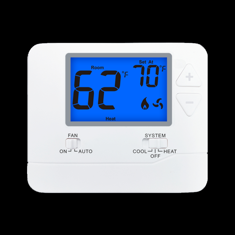 Heagstat HVAC Thermostat for Electric or Gas Boilers With Heating & Cooling Control Modes Flame-Retardant ABS Material