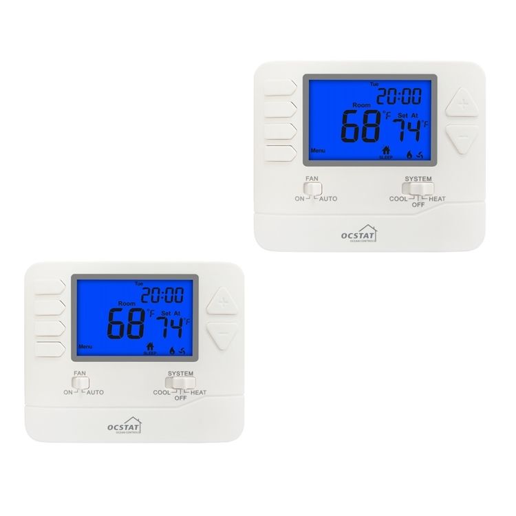 Display Size 384 Sqin Intelligent Temperature Controller Room 24V Thermostats Featuring Temperature Ranges 32°F to 99°F 0°C to 40°C for Climate Control