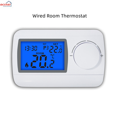 Riseem Điện có dây sưởi ấm Thermostat phòng nồi hơi có thể lập trình 230V ABS cho nồi hơi khí