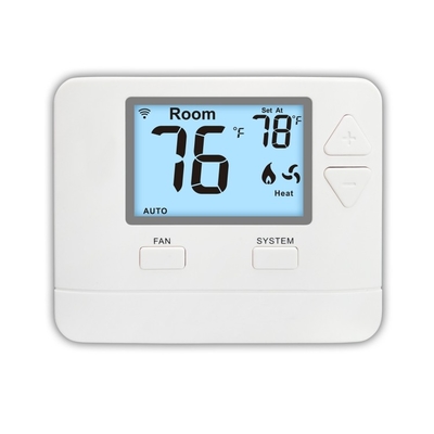 Riseem điều hòa không khí thông minh WIFI nhiệt điều hòa kỹ thuật số HVAC STN701W 24V ABS trắng