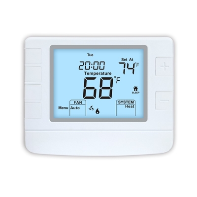 Bộ điều nhiệt phòng kỹ thuật số LCD 24V có thể lập trình một giai đoạn 2 sưởi và 1 làm mát cho hệ thống điều hòa không khí