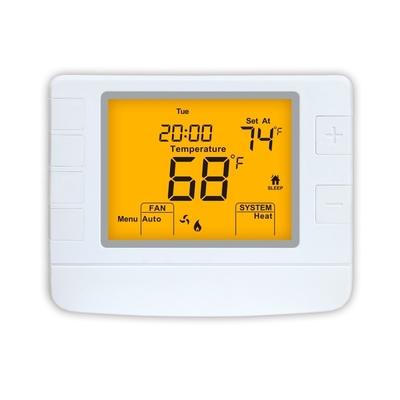 Riseem Màu trắng Digital Heating HVAC Phòng 24V Nhà nhiệt điều chỉnh với 5/1/1 có thể lập trình