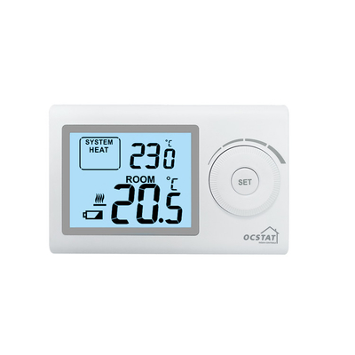 Thermostat phòng điều khiển bằng pin sưởi ấm số Riseem với điều khiển nhiệt độ