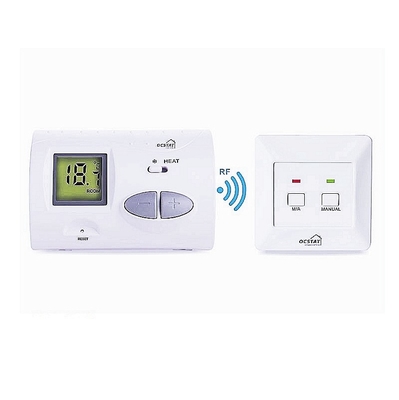 Riseem Trắng Controller nhiệt độ màu Digital sưởi ấm điều chỉnh phòng Thermostat với pin