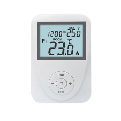 Bộ điều nhiệt phòng kỹ thuật số cho lò hơi gas màu trắng có thể lập trình 7 ngày, 230V