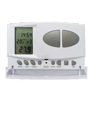 Bộ điều nhiệt phòng có dây mạnh mẽ với màn hình LCD kỹ thuật số, dùng pin, dải nhiệt độ 5-35°C