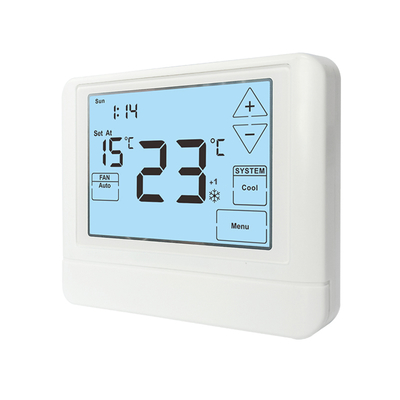 Nguồn cung cấp cho bộ điều nhiệt HVAC mạnh mẽ và chính xác 24VAC hoặc Pin 0.3KG Độ chính xác hiển thị ±1℉ dưới 68℉