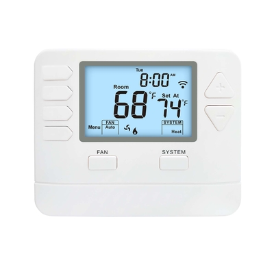 ABS chống cháy và Chế độ điều khiển gia nhiệt và làm mát trong Bộ điều nhiệt HVAC với Màn hình hiển thị độ chính xác cao ±1℉ dưới 68℉