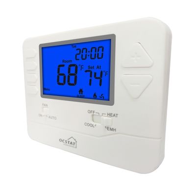 Bộ điều nhiệt gia đình có thể lập trình, điều chỉnh được Heagstat 24V 2 Nóng 1 Lạnh cho Bơm nhiệt