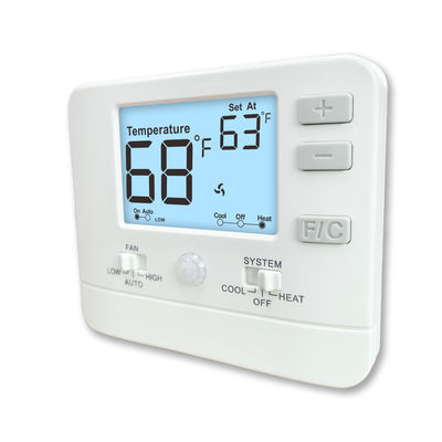 44 ° F 90 ° F 7 ° C 32 ° C Phạm vi điều khiển nhiệt độ Điện tử PTAC Thermostat phòng với chế độ tiết kiệm năng lượng ((Infrared Human Sensor)