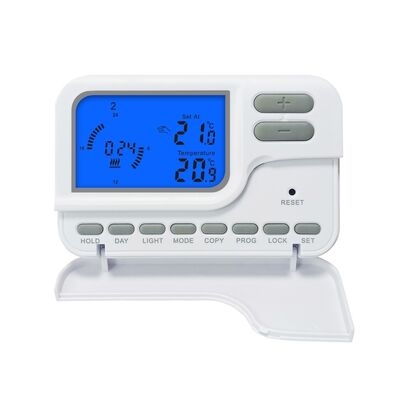 Cảm biến NTC loại Digital 7 Day Room Thermostats Featuring Blue Backlight Color phù hợp với hệ thống sưởi ấm năng lượng trong các tòa nhà văn phòng