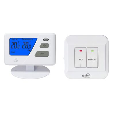 230V RF Thermostat Phòng không dây Thermostat không có thể lập trình Với điện dự phòng 20uA và khoảng cách truyền khoảng 50m Thích hợp cho hệ thống điều khiển HVAC