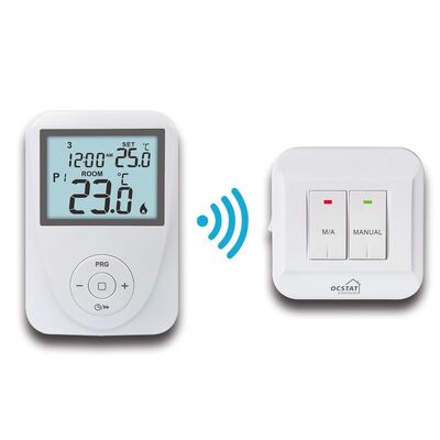 Kháng cháy PC ABS Thermostat có thể lập trình Tần số hoạt động không dây 868MHZ Bộ điều khiển nhiệt độ phù hợp cho HVAC thương mại
