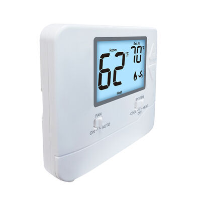 Ánh sáng nền màu xanh Đặt điều chỉnh 1 nhiệt 1 mát Thermostat đơn giản Kiểm soát nhiệt độ 41 ° F đến 90 ° F Được thiết kế