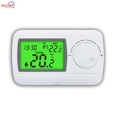 Blue Backlight Boiler Room Thermostat không lập trình có công tắc tắt nhiệt và điều chỉnh nhiệt độ từ 5 đến 35 độ C trong 0,5 độ C