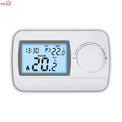 Bộ điều nhiệt có dây 230V 7 ngày trong phòng nồi hơi, cung cấp khả năng theo dõi và kiểm soát nhiệt độ chính xác để hỗ trợ sưởi ấm và tiết kiệm năng lượng cho phòng nồi hơi