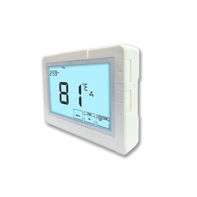 Khoảng nhiệt độ từ 32°F đến 99°F Bộ điều nhiệt phòng điện tử có màn hình 818 inch vuông Bộ điều nhiệt HVAC lý tưởng cho các ứng dụng thương mại