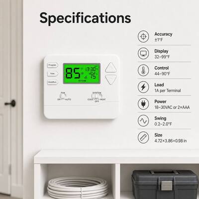 Riseem tường hoặc hộp nối lắp đặt phòng điều hòa không khí có thể lập trình nhiệt điều hòa với tính năng tiết kiệm năng lượng