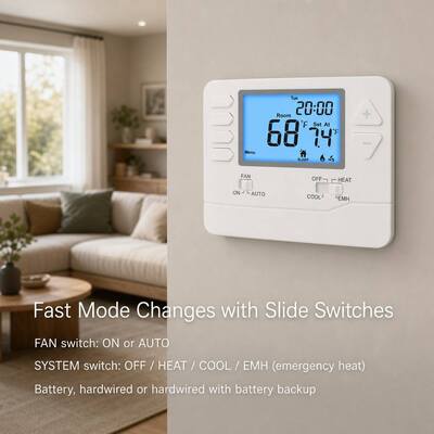 Suuwer công nghiệp tự động hóa ABS bơm nhiệt điều khiển nhiệt độ điều hòa không khí nhiệt điều chỉnh với 3.84 Sq.in kích thước màn hình