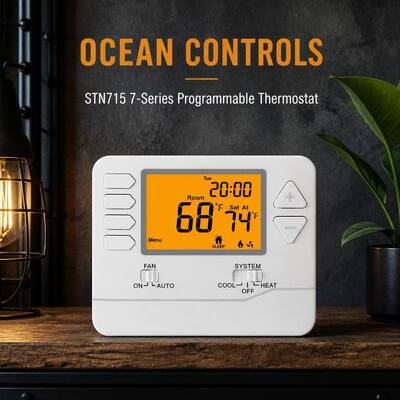 Bộ điều nhiệt điều hòa kỹ thuật số LCD 24V 2 Nhiệt 2 Mát có thể điều chỉnh cho gia đình kiểm soát nhiệt độ