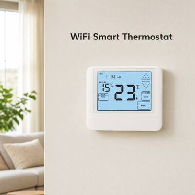 Tuya WIFI Bộ điều khiển nhiệt độ thông minh 7 ngày màn hình cảm ứng Điện áp nhiệt điều chỉnh 50 60Hz Được thiết kế cho các ứng dụng sưởi ấm và làm mát chính xác