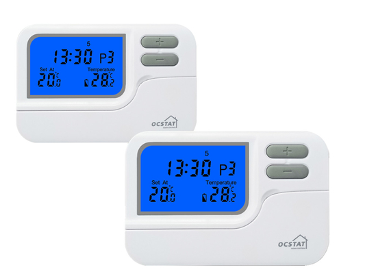 Riseem pin 7 ngày Thermostat phòng có thể lập trình với sưởi ấm và làm mát