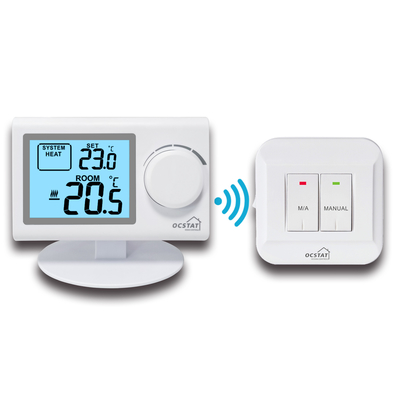Màn hình LCD lớn Bộ điều nhiệt không dây trong phòng để kiểm soát nhiệt độ
