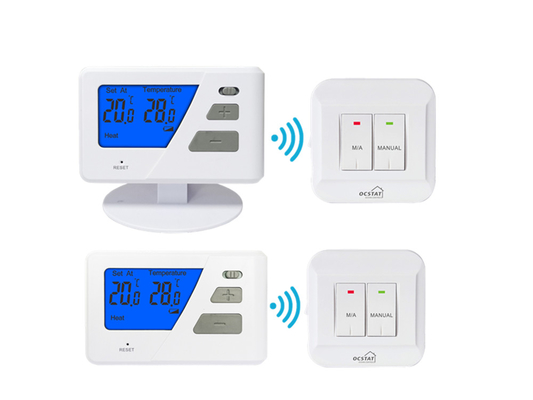 Riseem Bấm nút 868 Mhz Không có bộ điều nhiệt phòng không dây RF có thể lập trình cho hệ thống sưởi ấm sàn