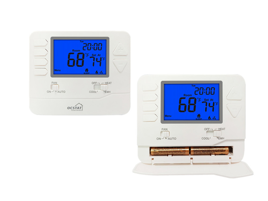 Riseem Tuần có thể lập trình chính xác 0,5 ° C Hệ thống HVAC Máy bơm nhiệt Thermostat 24V