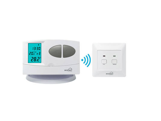 Riseem không dây Bấm nút màn hình LCD điều hòa không khí điều khiển sưởi ấm hvac RF 7 ngày Thermostat có thể lập trình cho nồi hơi khí