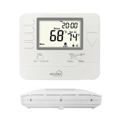 UL Không lập trình được 1 ° C Độ chính xác HVAC Bộ điều nhiệt 24VAC cho khách sạn