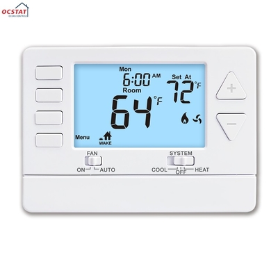 Riseem 24V LCD kỹ thuật số 1 nhiệt 1 mát Thermostat phòng có dây cho máy điều hòa không khí OEM